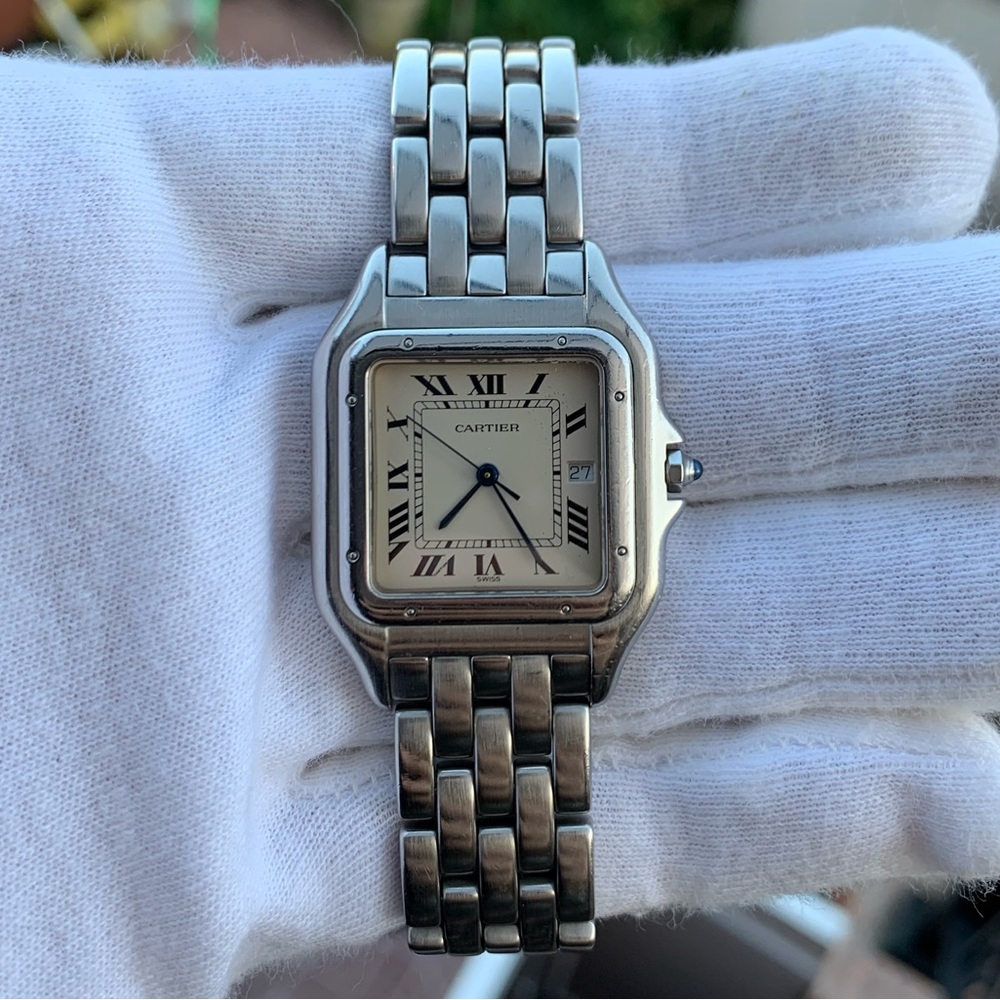 Vintage Cartier Panthere Stainless steel Ladies 29MM watch w/Box !!